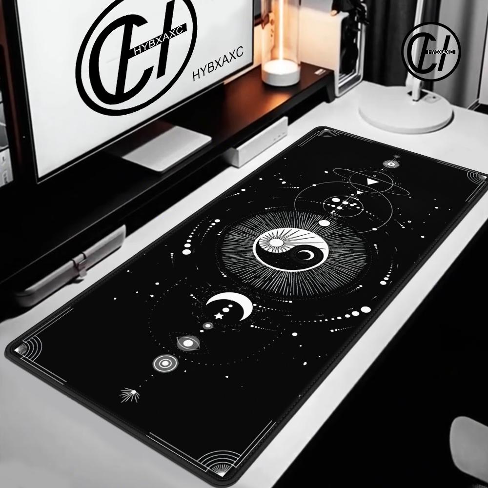 Black Yinyang Desktops Gaming Mouse Pad Office Mouse Pad with Wrist Support HYBXAXC Desk Mat tNonSlip desk mat Gaming Mouse pad