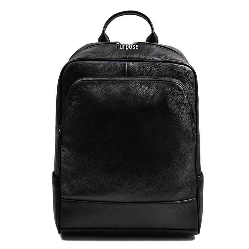 Trendy Korean Style Genuine Leather Men s Large Capacity Travel Backpack