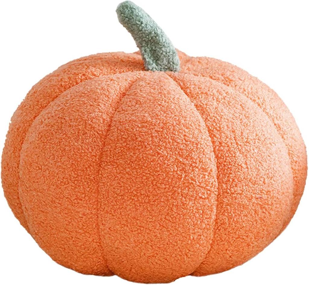 3D Simulated Pumpkin Pillow Plush Pillow Sofa Cushion (7.8inch, Olive)