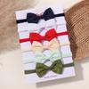 5/6Pcs Girls Solid Color Bowknot Headband For Baby Kids Grograin Ribbon Headwear Hair Bands Infant Hair Accessories