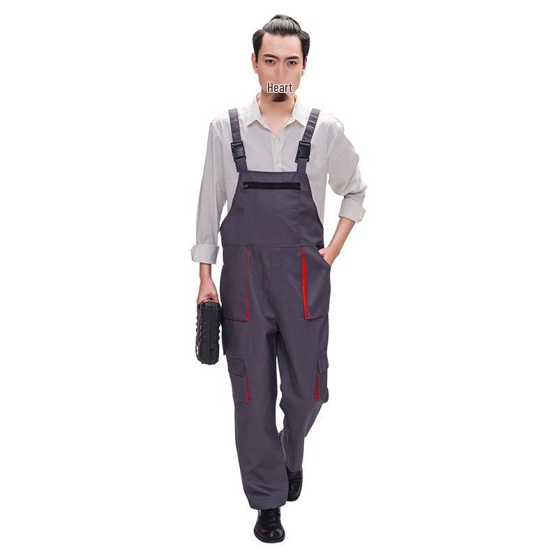 Men's Multi-Pocket Dustproof Workwear Overalls - Durable and Dirt-Resistant Auto Repair Suit