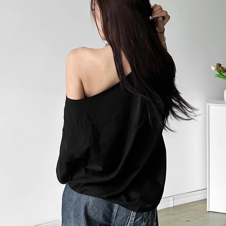 2KWEIRD  Casual Relax Woman T-shirt Letter Women Hot New Versatile Street Atmosphere Style Fashionable Chick Summertime Tops