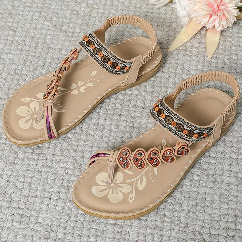 Fashion Women's Sandals Bohemia Style Sandals Summer New Shoes for Woman Flip Flops Beach Summer Shoes Women Low Heels Footwear