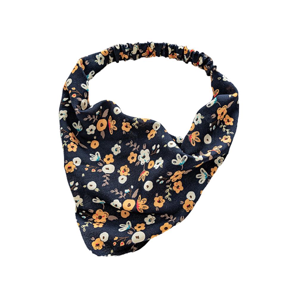 Rural Style Triangular Headscarf Women's Elastic Band Headscarf Printing Summer Elastic Triangular Headband Versatile O4P9