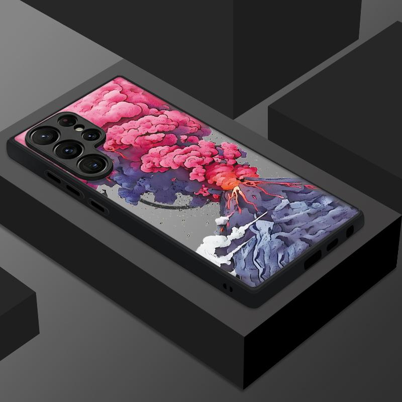 Magnetisch Für Magsafe Hülle Für Samsung Galaxy S26 Ultra S25 Edge S24 S23 S22 Plus S21 FE Berge und Flüsse Landschaft Hybrid Mattes Cover