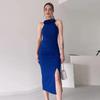 2023 Summer Women's Casual Sleeveless Bodycon Solid Color Dress