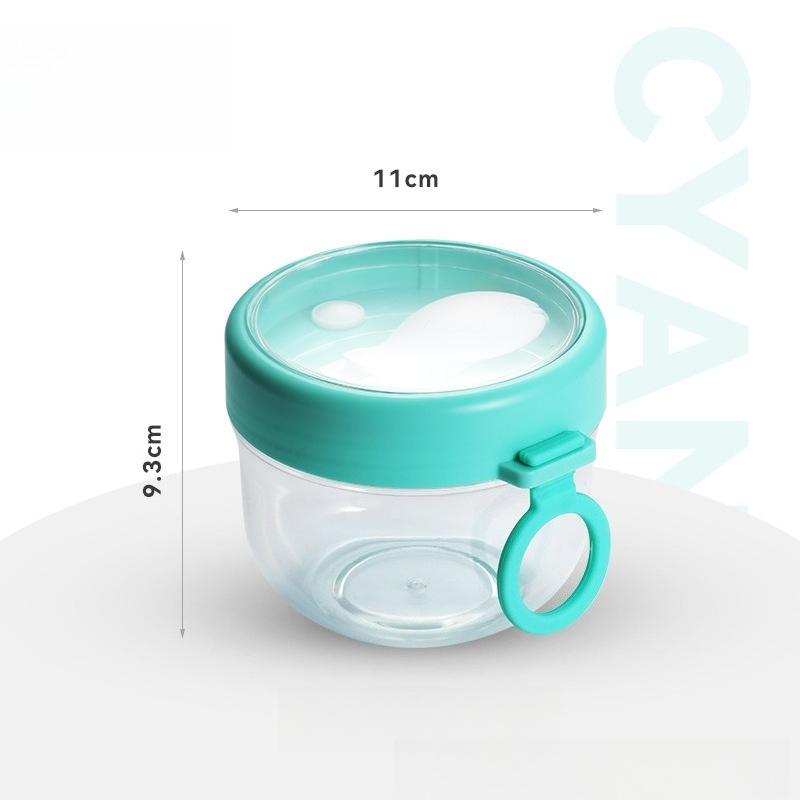 Leakproof Overnight Oat Containers with Lids and Spoons Cereal Cups Yogurt Breakfast On the Go Cups Oatmeal Jars