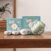 Silk Road Flowers Portable Ceramic Tea Set