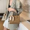 Ielgy Fashion Ladies Pleated Underarm Bag Commuter Classy All-Match Tote Bag