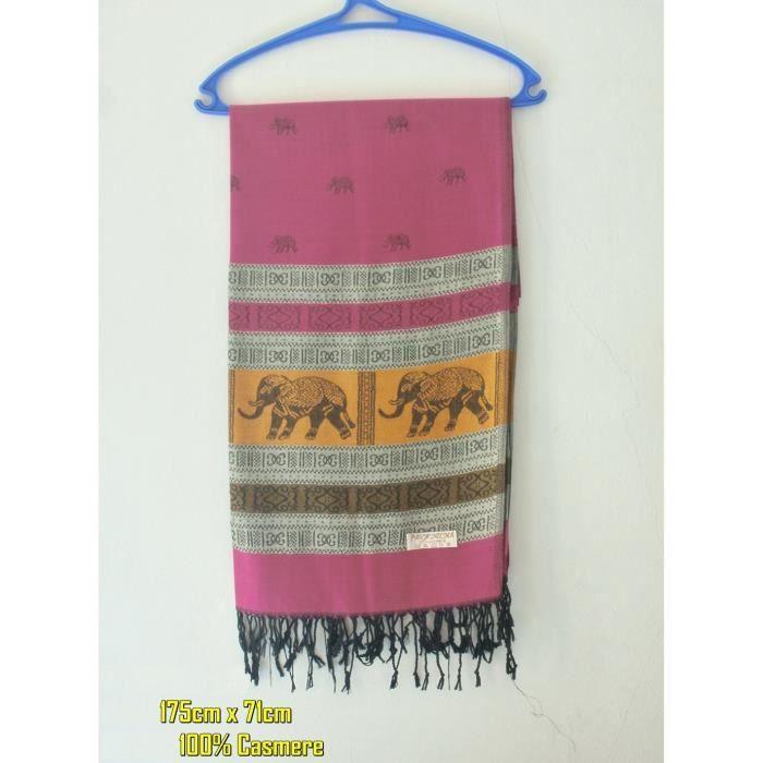 Foulard Pashmina - Vieux Rose - Cachemire & Soie - 70x180 Cm - Chic Femme