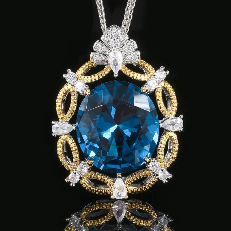 

Ювелирный кулон в стиле ретро с медным дном и позолотой, имитация красного корунда, матовый 18 * 20