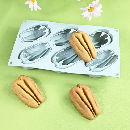 Almond Nut Mousse Cake Mold Coffee Bean Shaped Silicone Baking Pan for French Desserts Jelly Chocolate Non-Stick Easy-Release Dessert Mold