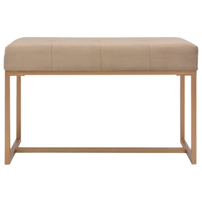 VidaXL Banc 80 cm Beige Velours 247559