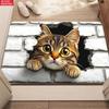 2D visual effects Cat Carpet Mat Home Decoration Living Room Floor Rug Cute Cat Pattern Pet Themed Indoor Area Rug welcome mat