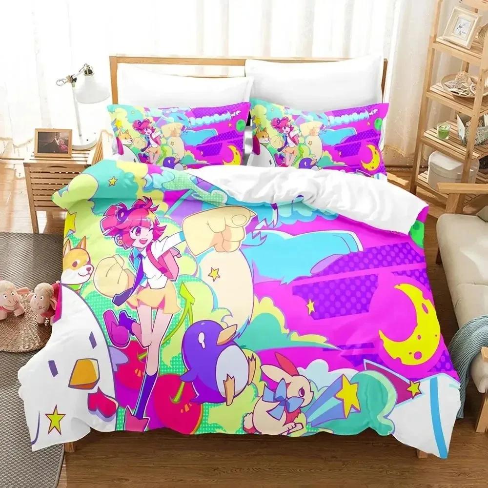 Anime Muse Dash Game Bedding Set Duvet Cover Bed Set Quilt Cover Pillowcase Comforter King Queen Size Boys Adult Bedding Set
