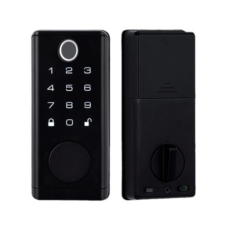 Smart WiFi Graffiti Lock: Electronic Deadbolt for Wooden Doors with Fingerprint, Key Card, and Password Access