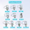 10 Pcs NPT 1/4 Test Connector Hydraulic Pressure Gauge Fittings G3/8 G1/8 G1/4 M10x1 M10x1.25 M14x1.5, UNF 7/16-20, UNF 9/16-18