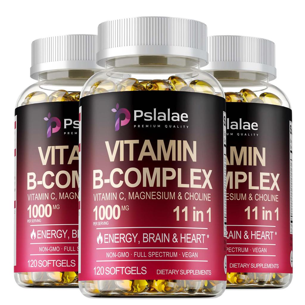 Complex B Vitamin Capsules, Containing Vitamin B1, Vitamin B2, Biotin, High-potency Formula, Suitable for Adults.