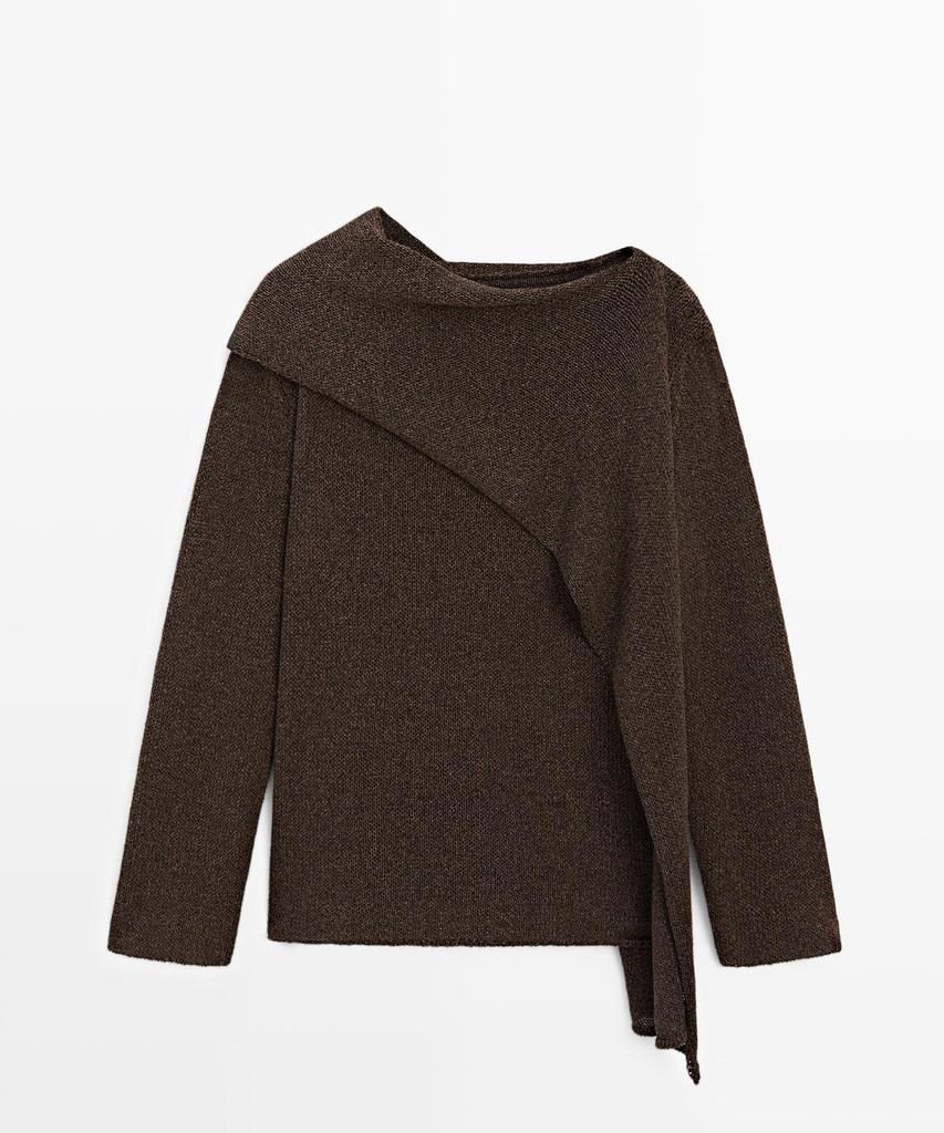 Masimodutti Cotton Blend Knit Cape