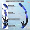 Mask Fin Snorkel Set Snorkel Gear for Adult Panoramic View Snorkel Mask Adjustable Dive Flipper Dry Top Snorkel and Travel Bag