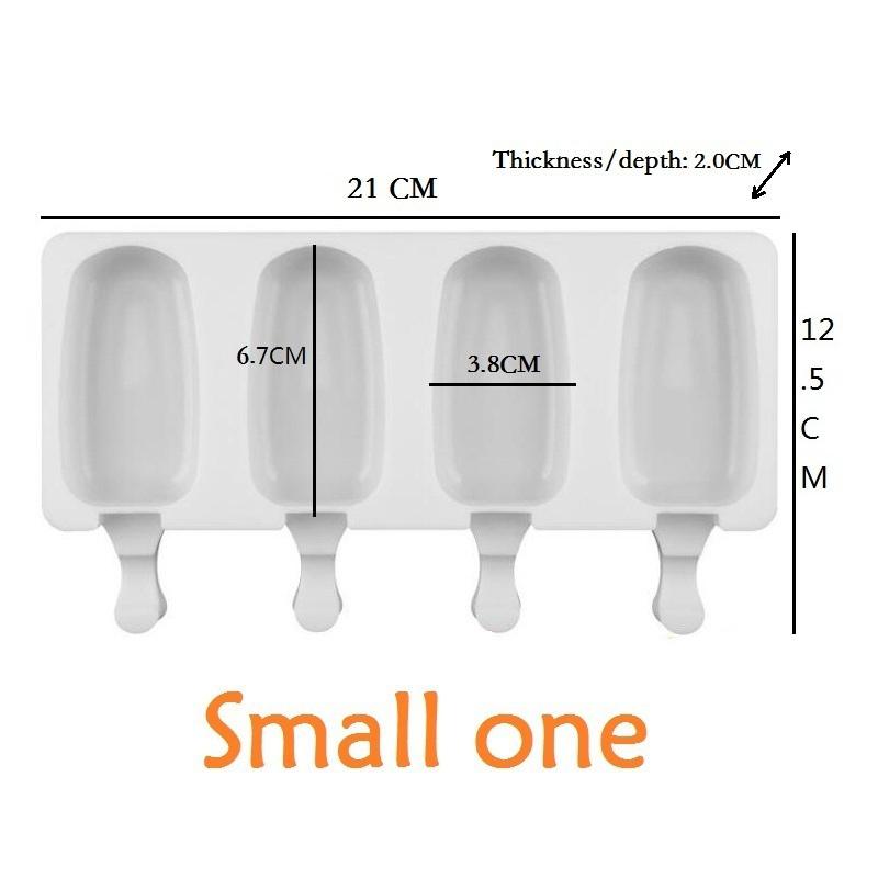 Ice Cream Molds Silicone Food Grade Ice Pop Cube Popsicle Mold With Sticks Dessert DIY Magnum Cake Mold Ice Cream Maker