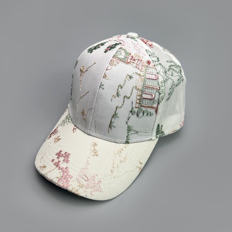 Printed Antique Baseball Cap Women'S Elegant Sunshade Breathable Fashion Outdoor Cap