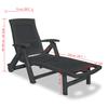Loungers Sun Lounger With Footrest Plastic