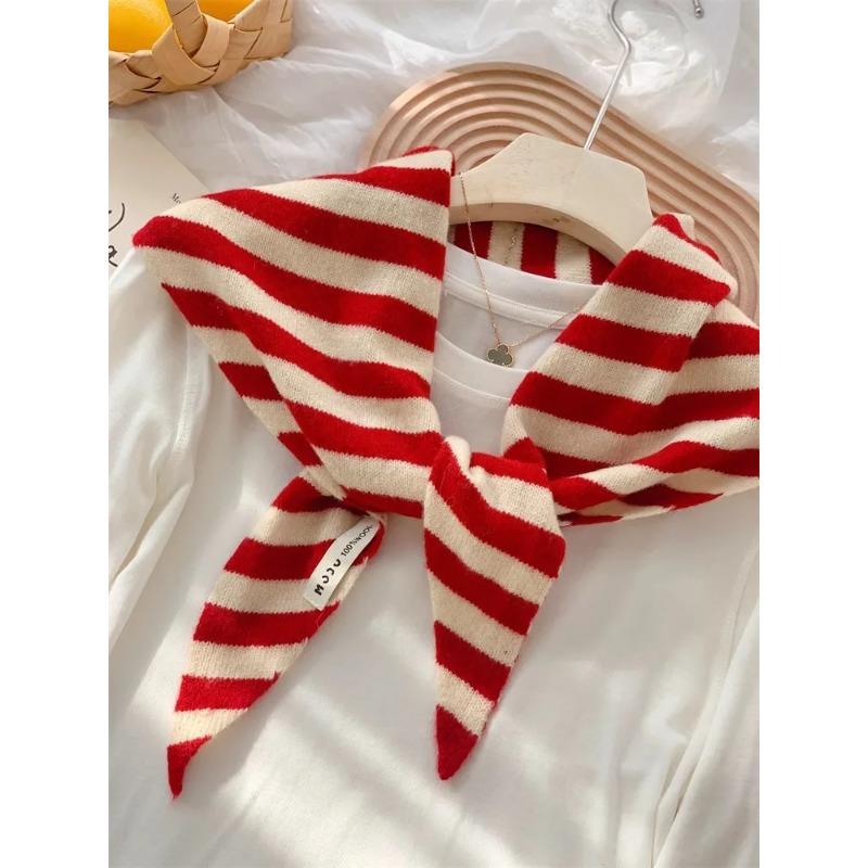 Треугольный шарф Нишевый шерстяной треугольный шарф Женский головной платок Вязаный шарф Многофункциональный теплый вязаный шарф