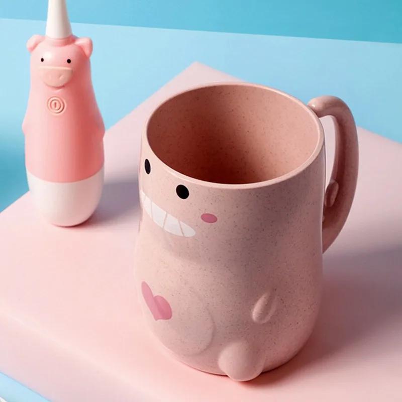 Cute Cartoon Dinosaur Tooth Brushing Mouthwash Cup Couples Cups Environmental Plastic Wash Tooth Mug Bathroom Supplies