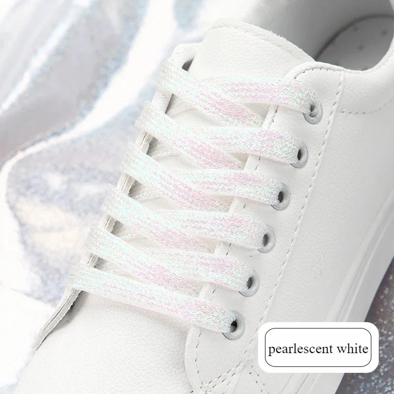 19 colors shiny gold and silver colorful bright shoelaces 100-140 cm sneakers shoelaces boots laces shoelaces string