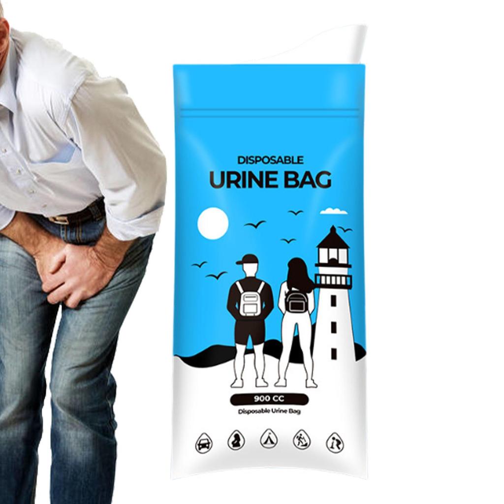 Portable Travel Urine Bag 900cc Leak-Proof Urinary Toilet Car Emergency Pee Bag For Men Women Elderly Camping Hiking