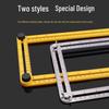 Four-Fold Aluminum Alloy Universal Angle Ruler - Multi-Functional Right Angle and Irregular Shape Woodworking Folding Ruler