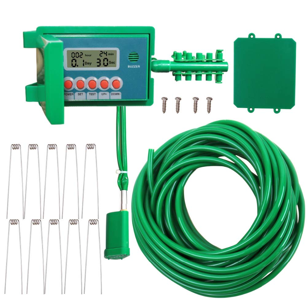 Zmart Automatisches Mikro-Tropfbewässerungsset mit Sprinkler und Smart-Controller für Innenbereich und Rasen Beinhaltet einen Schlauch, eine automatische Sprühdüse und