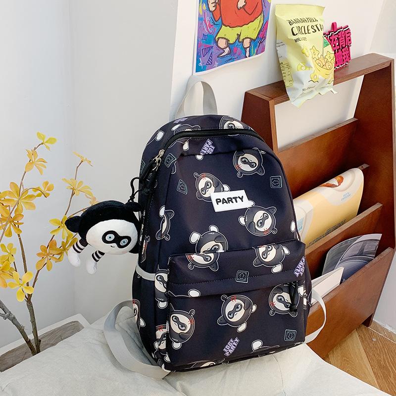 New backpack girl primary and secondary school schoolbag campus cartoon cute large capacity casual super light backpack