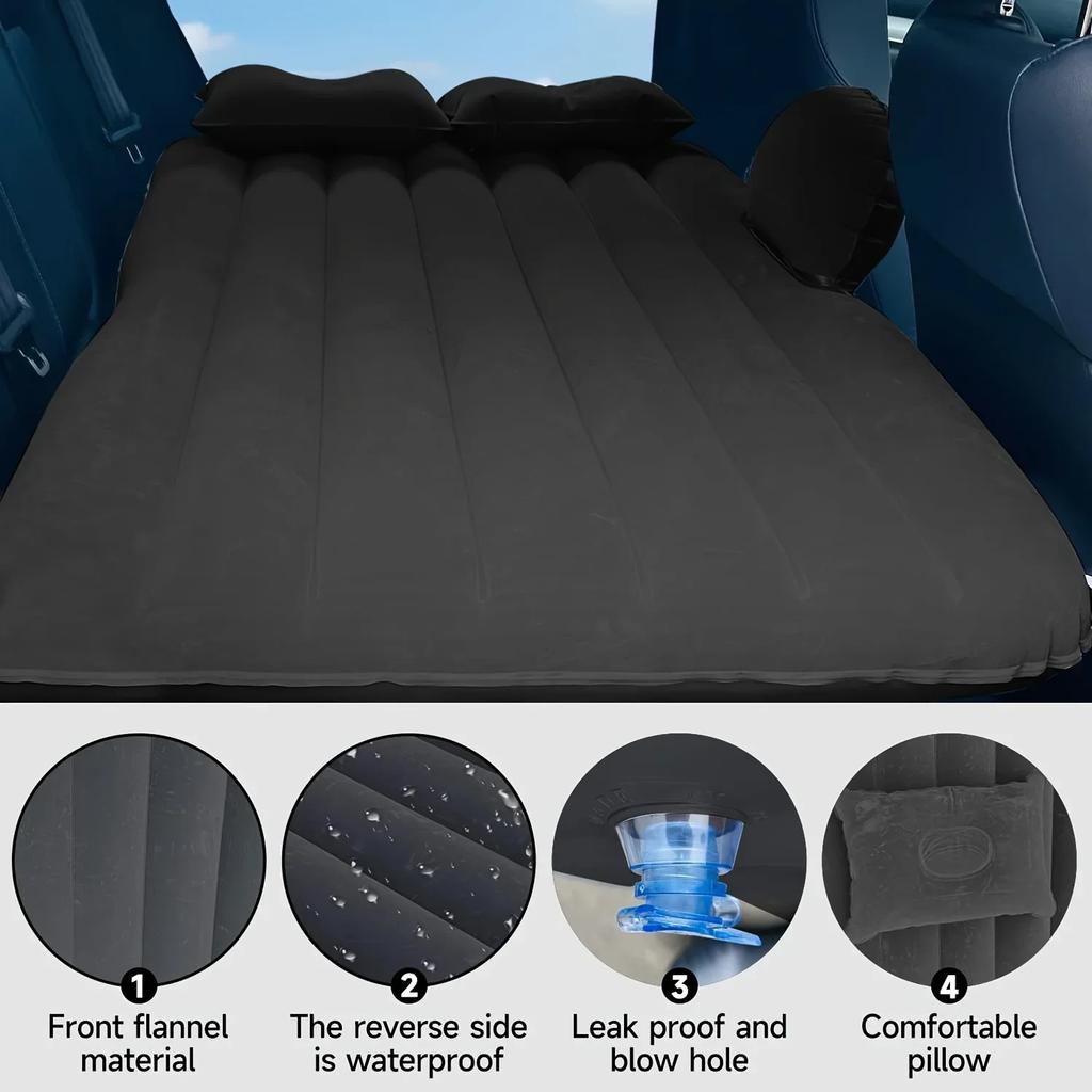 Ultra-soft Flocking Environmental Fabric Car Inflatable Bed Air Cushion Bed Car Travel Bed Portable and Comfortable