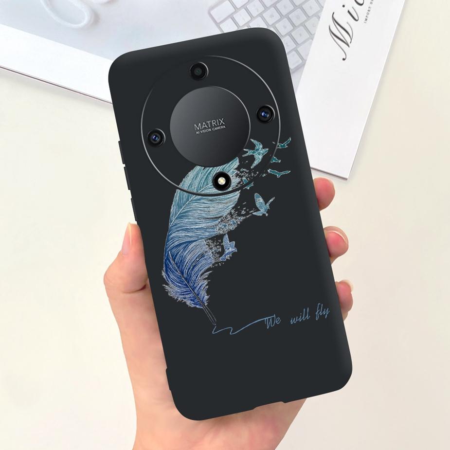 Für Honor Magic6 Lite Hülle Honor X9b Hübsche Mädchen Sonnenblumen Hülle Weiche Silikon Handyhülle Für Honor Magic6 Lite HonorX9b Bumper