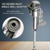 105 Degree Right Angle Drill Adapter, Designed for Easily Tightening Screws In Confined Spaces, High Hardness, Standard 1/4 Inch