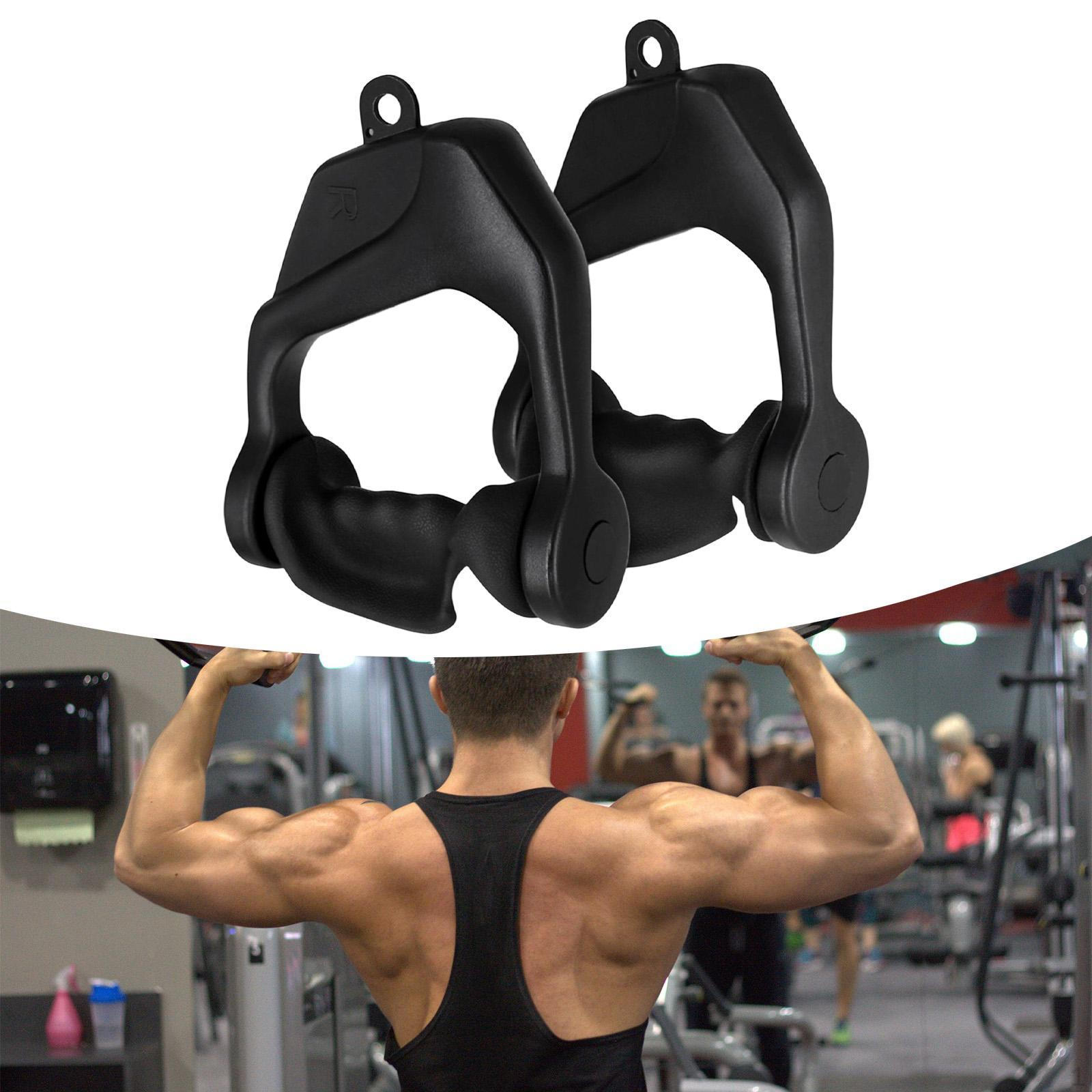 

2 шт. Рукоятка для силовых тренировок Насадки для тяги сверху LAT Удобные тренировки в тренажерном зале для тросового тренажера