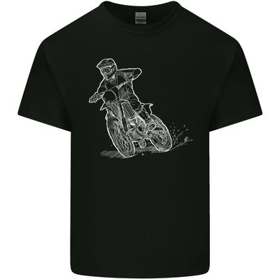 Motocross Bike Line Drawing Dirt Bike MotoX Unisexs Light Cotton TShirt