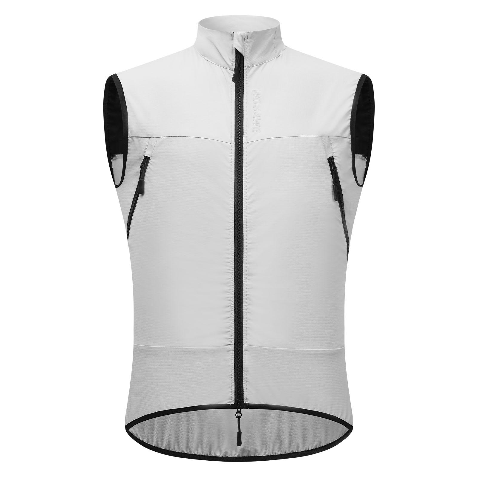 

WOSAWE Unisex Motorcycle Cycling Hiking Running Windproof Water-Resistant Durable Sports Reflective Breathable Riding Vest S серый