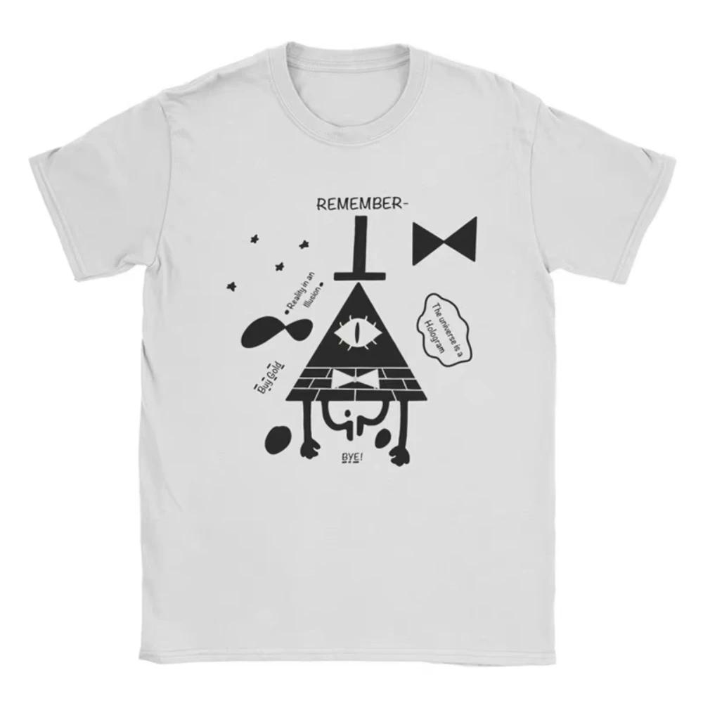 Summer Fashion Brand Men's Women's Gravity Fall Bill Password T-shirt Pure Cotton Printed Top Casual Everything Loose Fitness