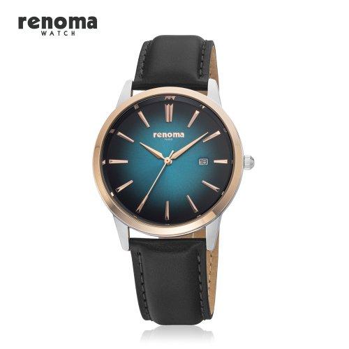 

[RENOMA] RENOMA Maverick Men s Leather Watch Blue Black RE600BUBK none
