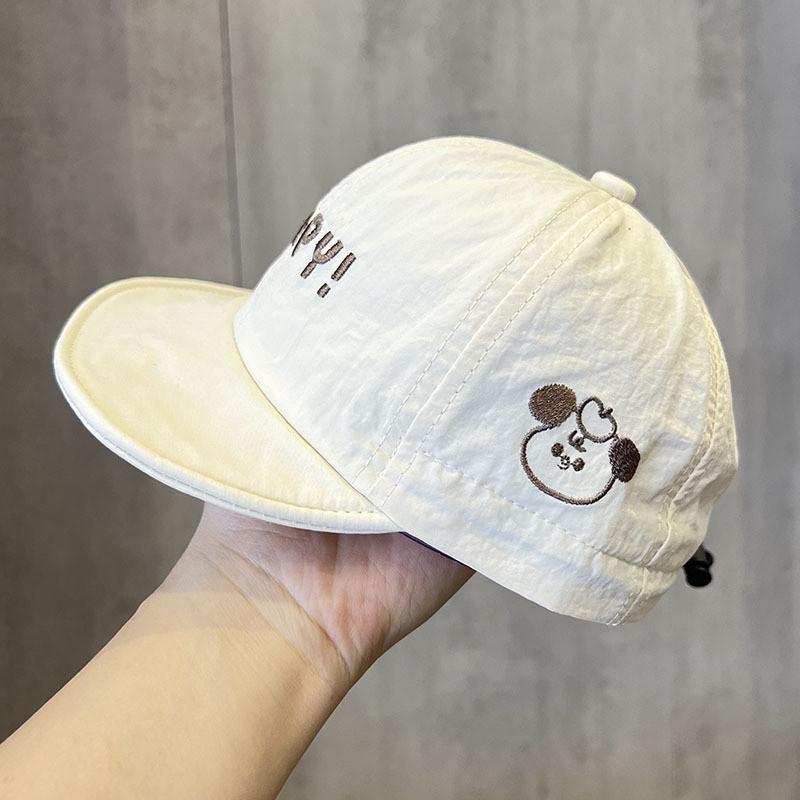 Childrens Summer Sun Protection Cap With Embroidery For Outdoor Play And Sunshade