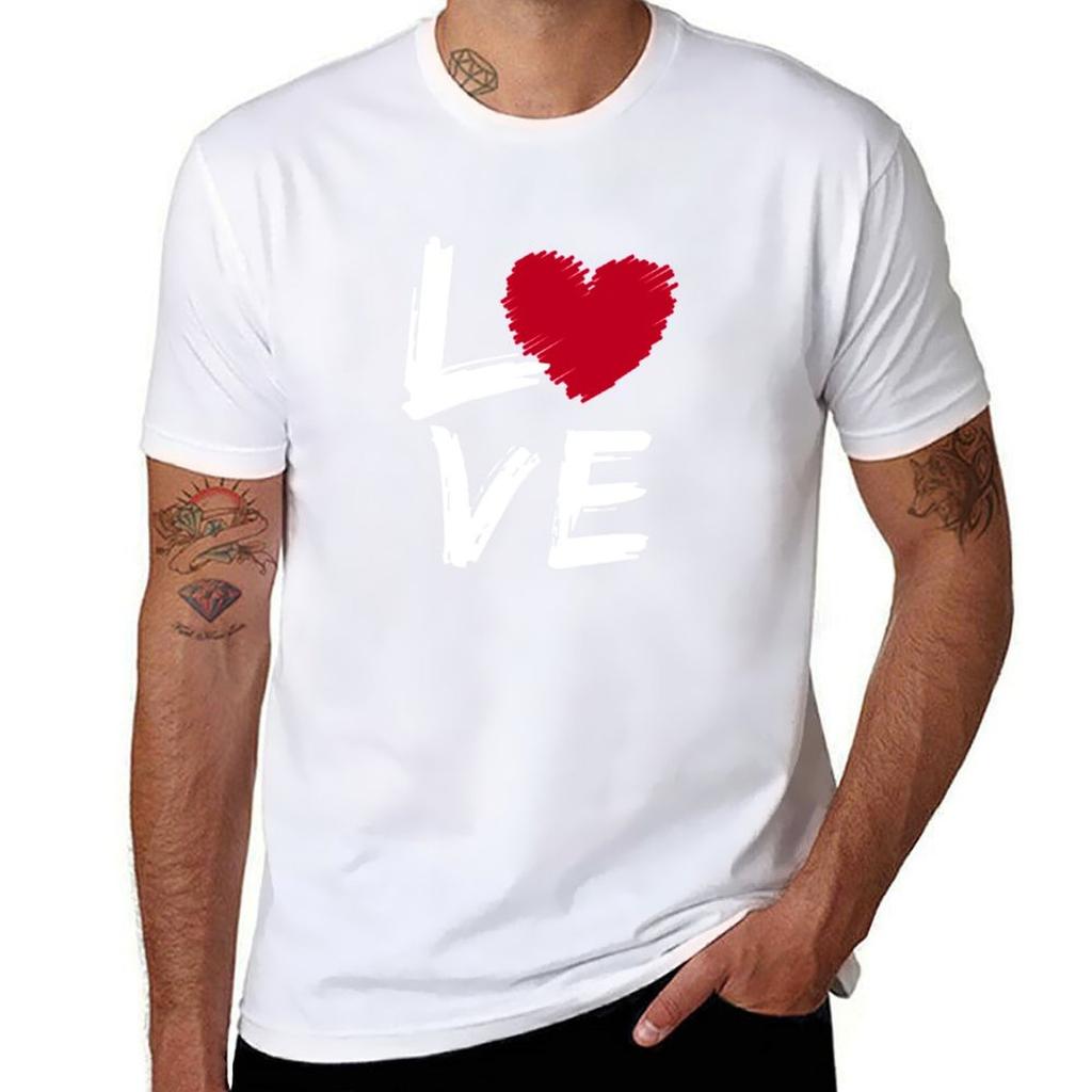 i love you design TShirt Breathable Lightweight Summer Top