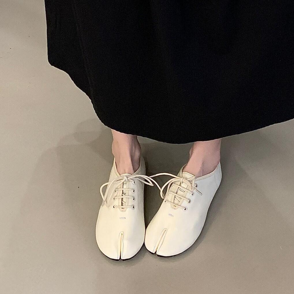 Women Square Toe Lace Up Flats Spring Casual Loafers Oxford Shoes Female Flat Heel Sandals Comfortable Walking Shoes