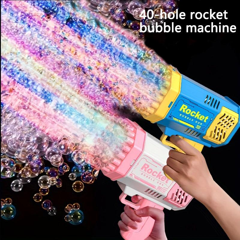 40-Loch-Seifenblasenmaschine, vollautomatische Seifenblasenmaschine mit Licht für den Außenbereich, ohne Batterie, ohne Seifenblasenwasser