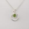 Peridot Gemstone 925 Sterling Silver Handmade Jewelry Designer Round Pendant 1.2" For Her PP-8-10