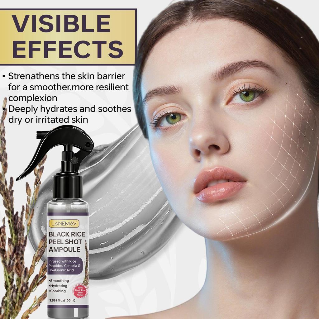 Black Rice Peel Shot Ampoule-Strengthens The Skin Barrier-Deeply Hydrates And Soothes Dry Or Orritated Skin-100ml