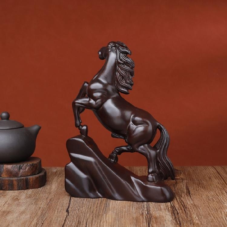 Wood Horse Statues Handmade Horse Figurine Sculptures Home Decors Table Ornament Collectible Figurines Gift Women Men
