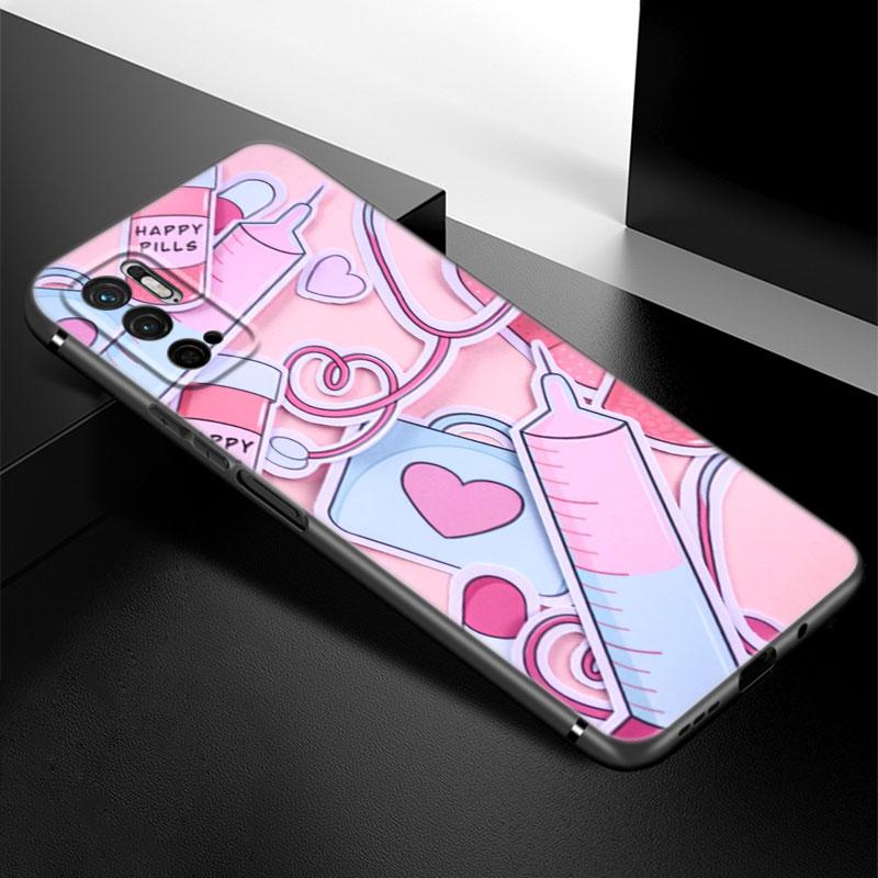 Arzt Krankenschwester Gesundheit Handyhülle für Xiaomi Redmi Note 7 8 9 10 Lite 11 11E 11T 12 Pro 11S 4G 10T 5G 8T 9S 10S TPU Schwarze Hülle